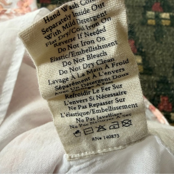 LOVESHACKFANCY Natasha Dress Vanilla Foam Ditsy Floral Print Size XS Cotton - Picture 14 of 16